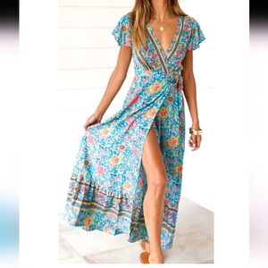 Floral Wrap Dress